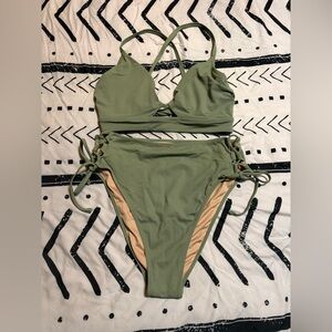 Shade & Shore Olive Bikini Set